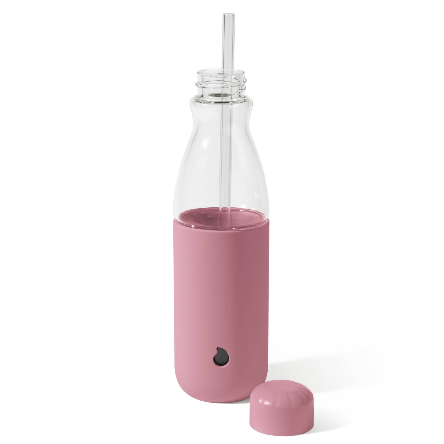 glass-original-bottle-18oz-g1 18oz_Dusty_Pink_Glass_Original_Bottle_Front_Cap_Off_Straw_In_Front_Cap_On_Straw_In.jpg