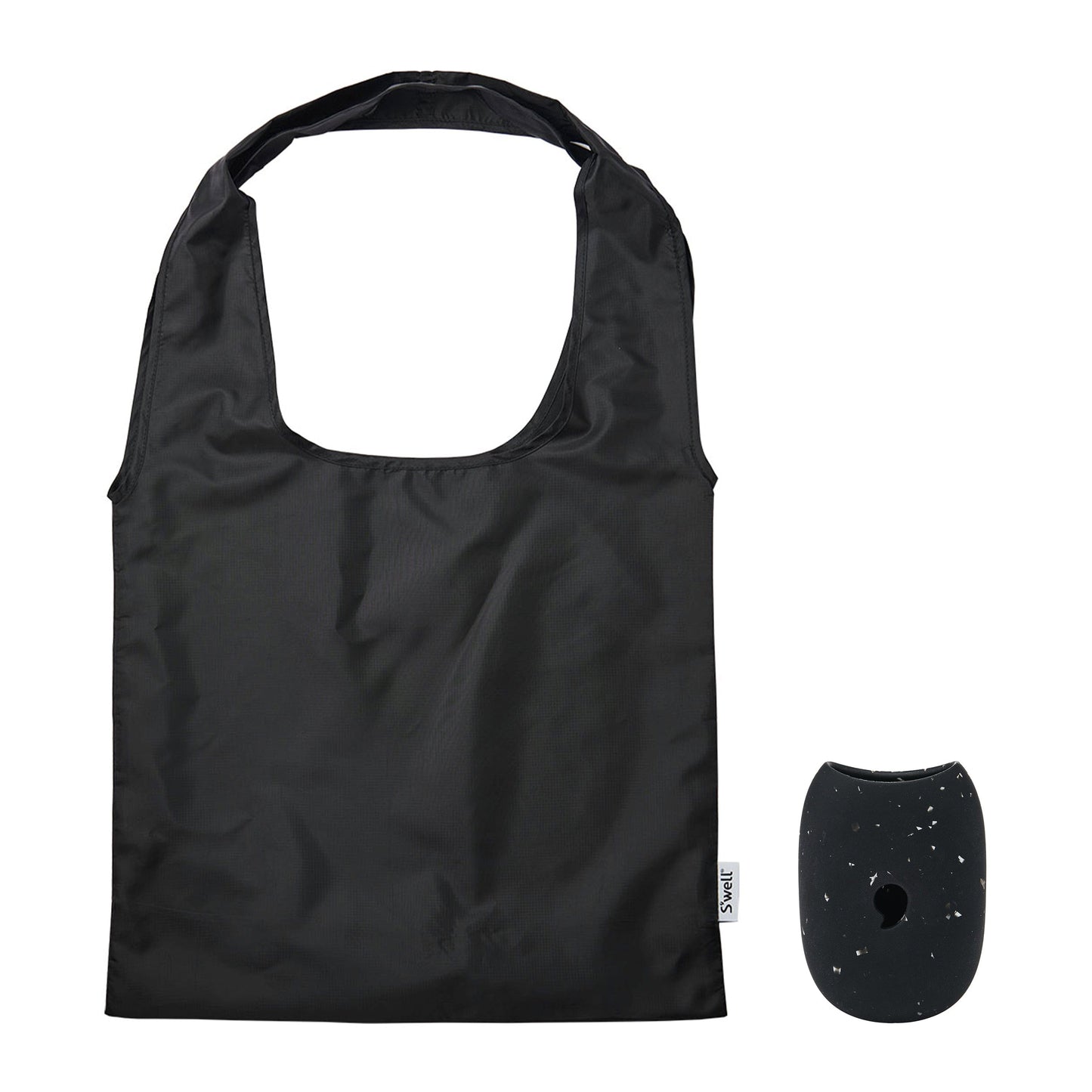 droplet-tote-k8 Swell-Droplet-Tote-Bag-Onyx-Black-Speckled-Front-With-Capsule.jpg