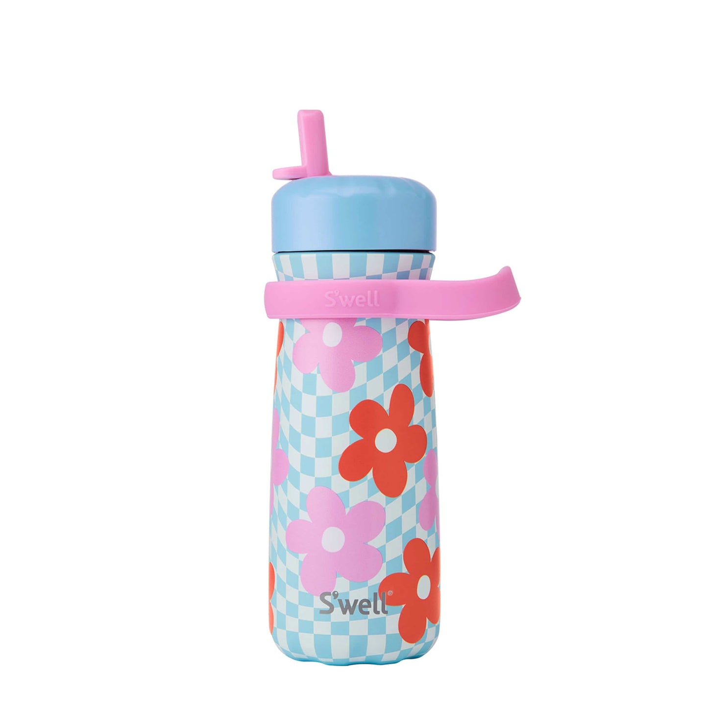 traveler-with-flip-straw-lid-16oz-r4 Swell-Kids-Water-Bottle-Traveler-16oz-Pink-Petal-Front-Lid-Up.jpg